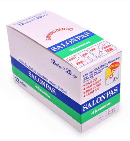 Salonpas là thuốc giảm đau lưng ở dạng miếng dán
